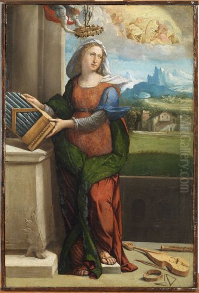 Saint Cecilia Oil Painting by Benvenuto Tisi