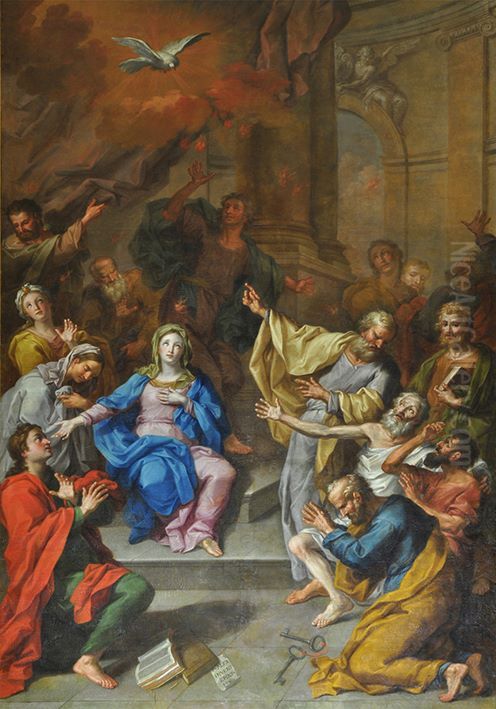Descida do Pentecostes Oil Painting by Pedro Alexandrino de Carvalho
