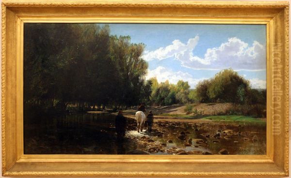 motivo sulla bormida Oil Painting by Alfredo d'Andrade