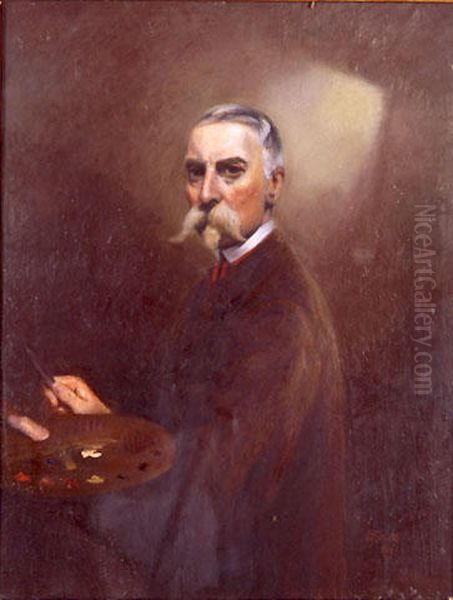 Self Portrait Oil Painting by Benjamin Aylett Branfill Self Portrait Oil Painting by Benjamin Aylett Branfill