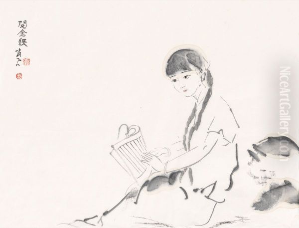 zhong wen: yue jin jing Oil Painting by Chen Xiaofeng