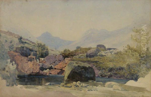 Glen Sannox Oil Painting by James Crowe Richmond