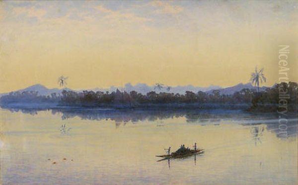 Evening in Fiji Oil Painting by James Crowe Richmond