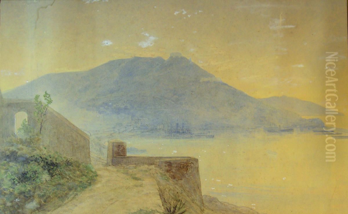 An Algerian Port Oil Painting by James Crowe Richmond