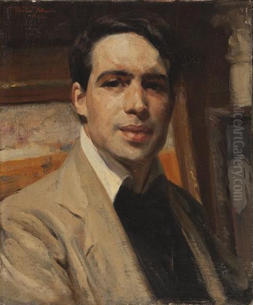 Auto-retrato Oil Painting by Adriano de Sousa Lopes