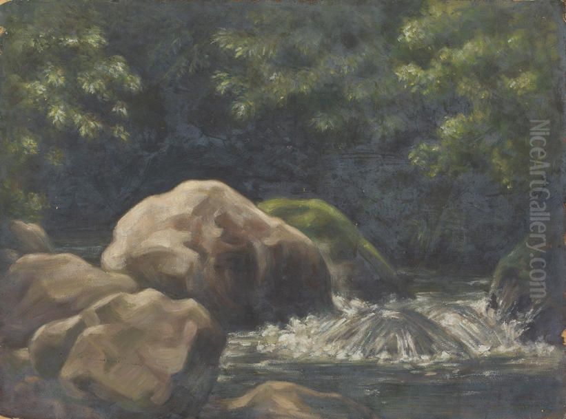 Untitled (Patea River, Taranaki) Oil Painting by Vivian Smith