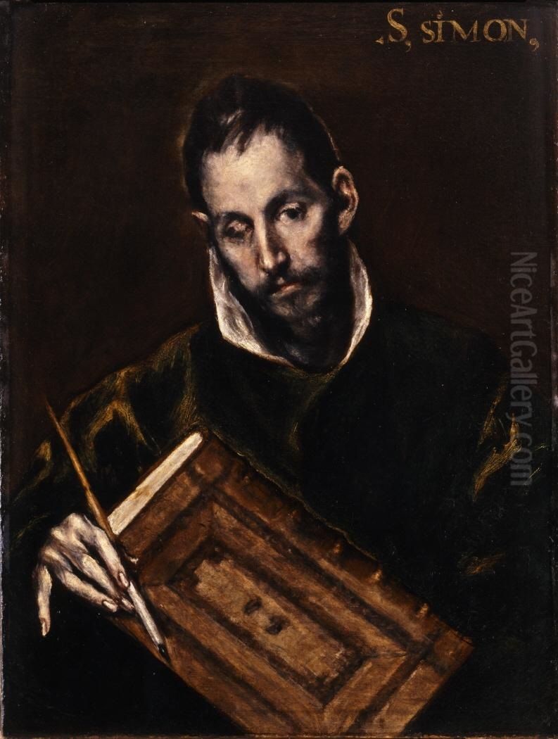 San Lucas Evangelista Oil Painting by El Greco