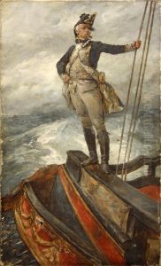 Naval Captain on the Poop deck taffrail