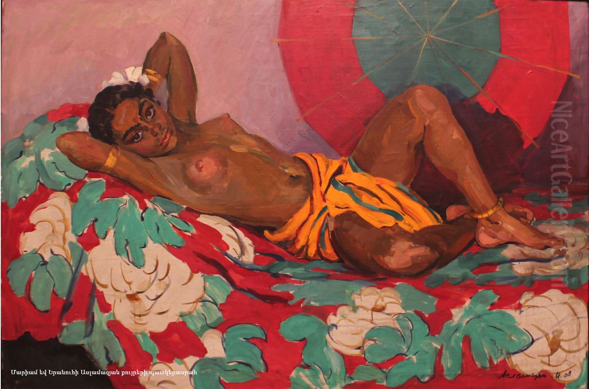 The dancer from Madras Oil Painting by Mariam Aslamazian