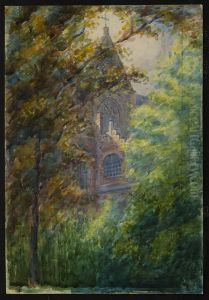 Untitled (Church through trees)