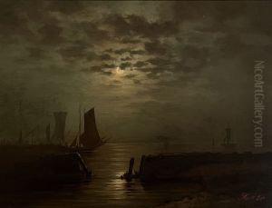 Ships in the moonlight