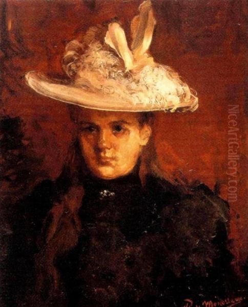 Portrait of Queen Wilhelmina (1880-1962) as a princes Oil Painting by Piet Mondrian