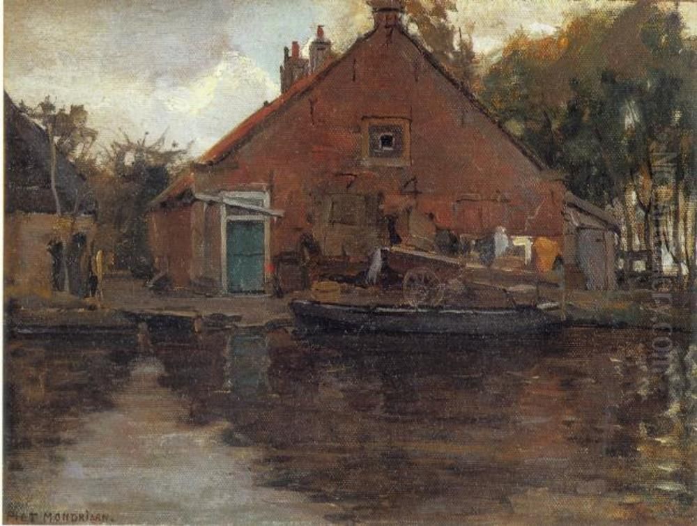 House on the Gein, 1741 Oil Painting by Piet Mondrian