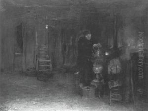 Hannes van Nistelrode at his pot stove