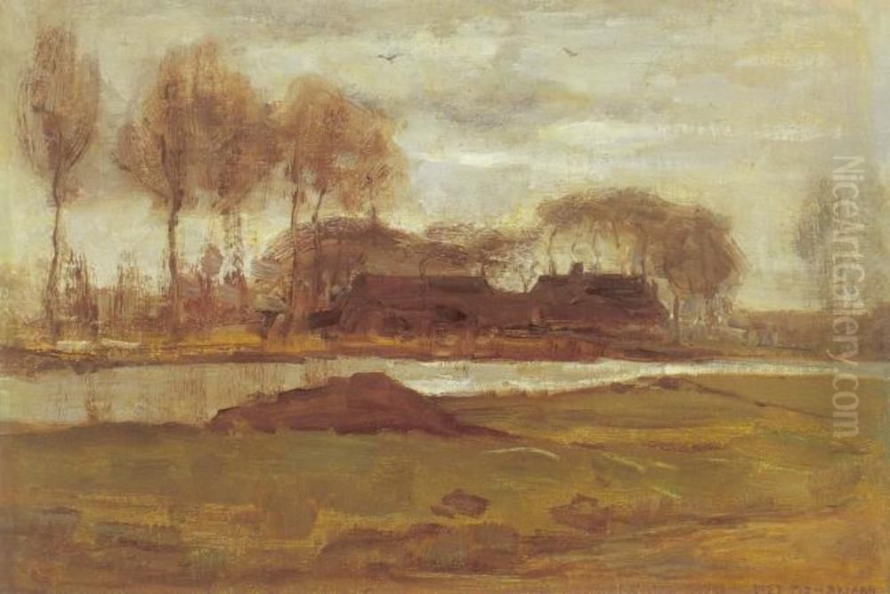 preliminary study in oil Oil Painting by Piet Mondrian