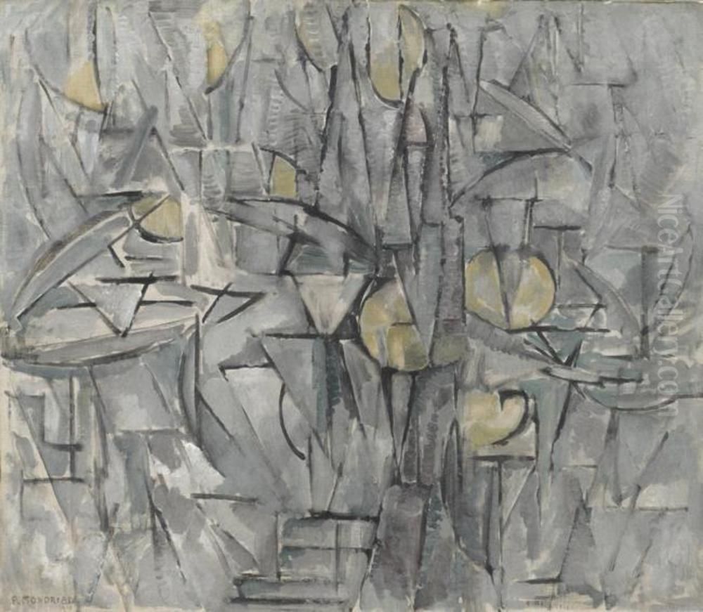 Composition no. X (authentic) Oil Painting by Piet Mondrian