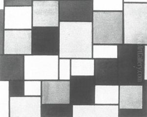 Composition with color planes and gray lines 2