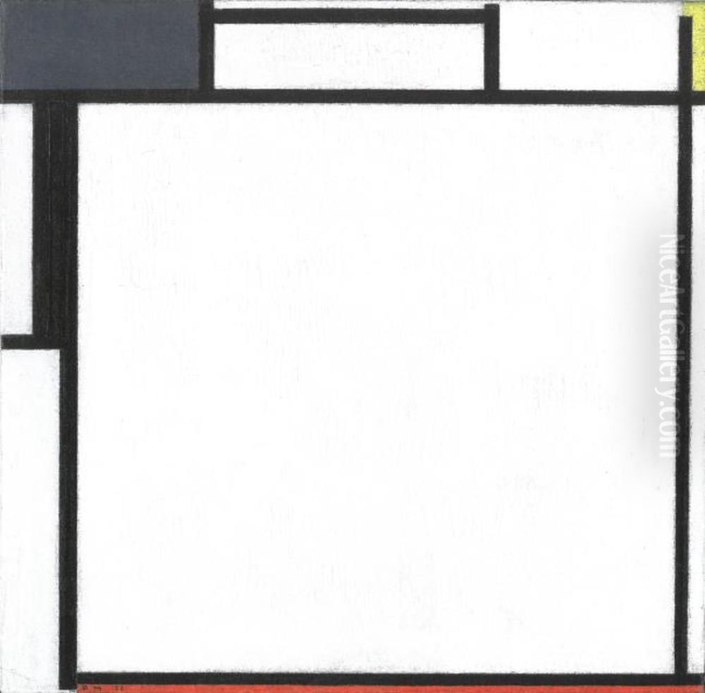 Composition with blue, yellow, black, and red Oil Painting by Piet Mondrian