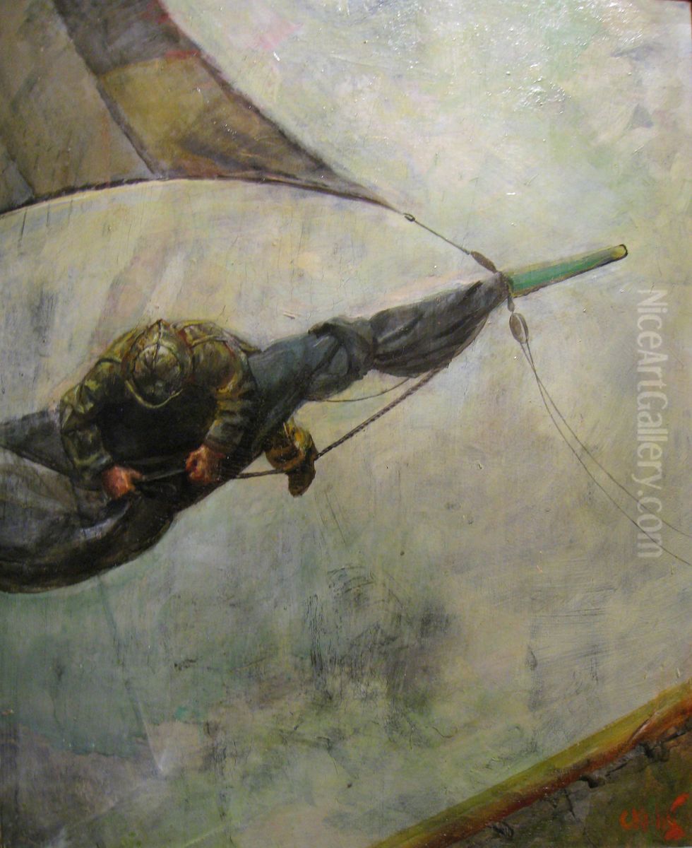 Til vaers Oil Painting by Christian Krohg