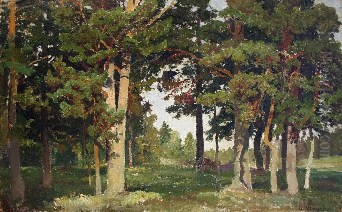 <<Les. Etud>> Oil Painting by Ivan Shishkin