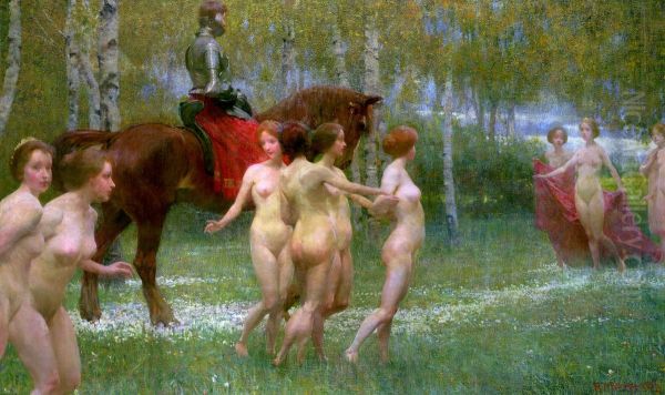 The Knight's Dream Oil Painting by Richard Mauch