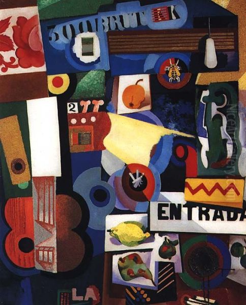 Entrada Oil Painting by Amadeo De Souza Cardoso