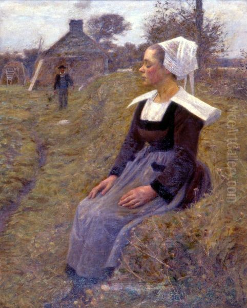 O encontro Oil Painting by Jose Julio de Sousa Pinto