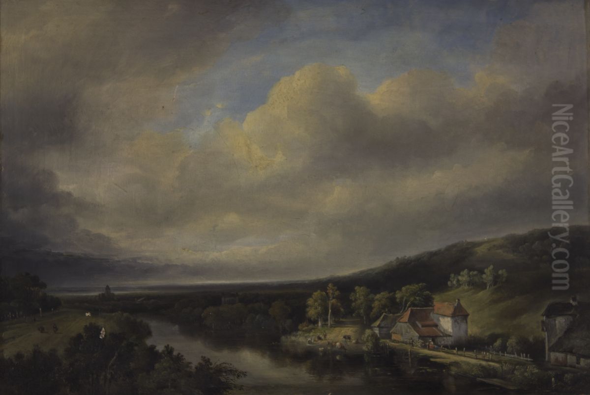 Autumn River. Oil Painting by Patrick Nasmyth