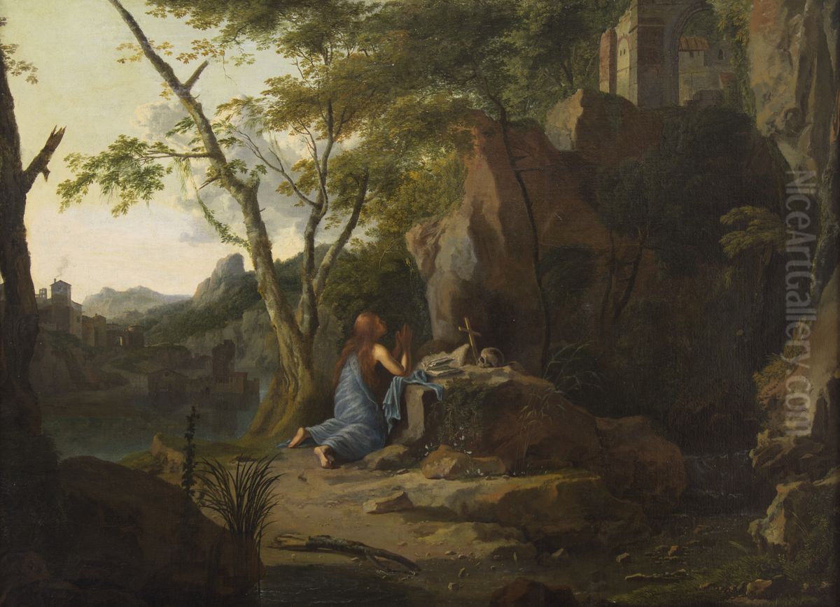 The Repentance of Mary Magdalene. Oil Painting by Carlo Antonio Tavella, Il Solfarola The Repentance of Mary Magdalene. Oil Painting by Carlo Antonio Tavella, Il Solfarola