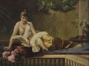 Woman and Parrot.