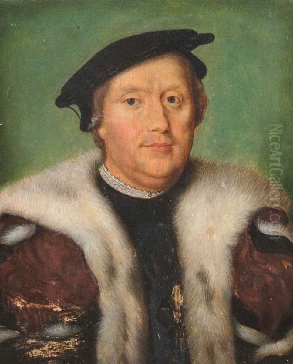 Portrait of Jean d'Albon, Lord of Saint-Andre (1472-1549) Oil Painting by Corneille De Lyon