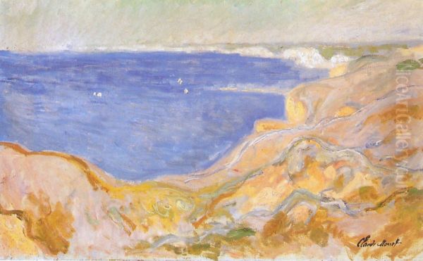 Falaises a l'est de Pourville Oil Painting by Claude Oscar Monet