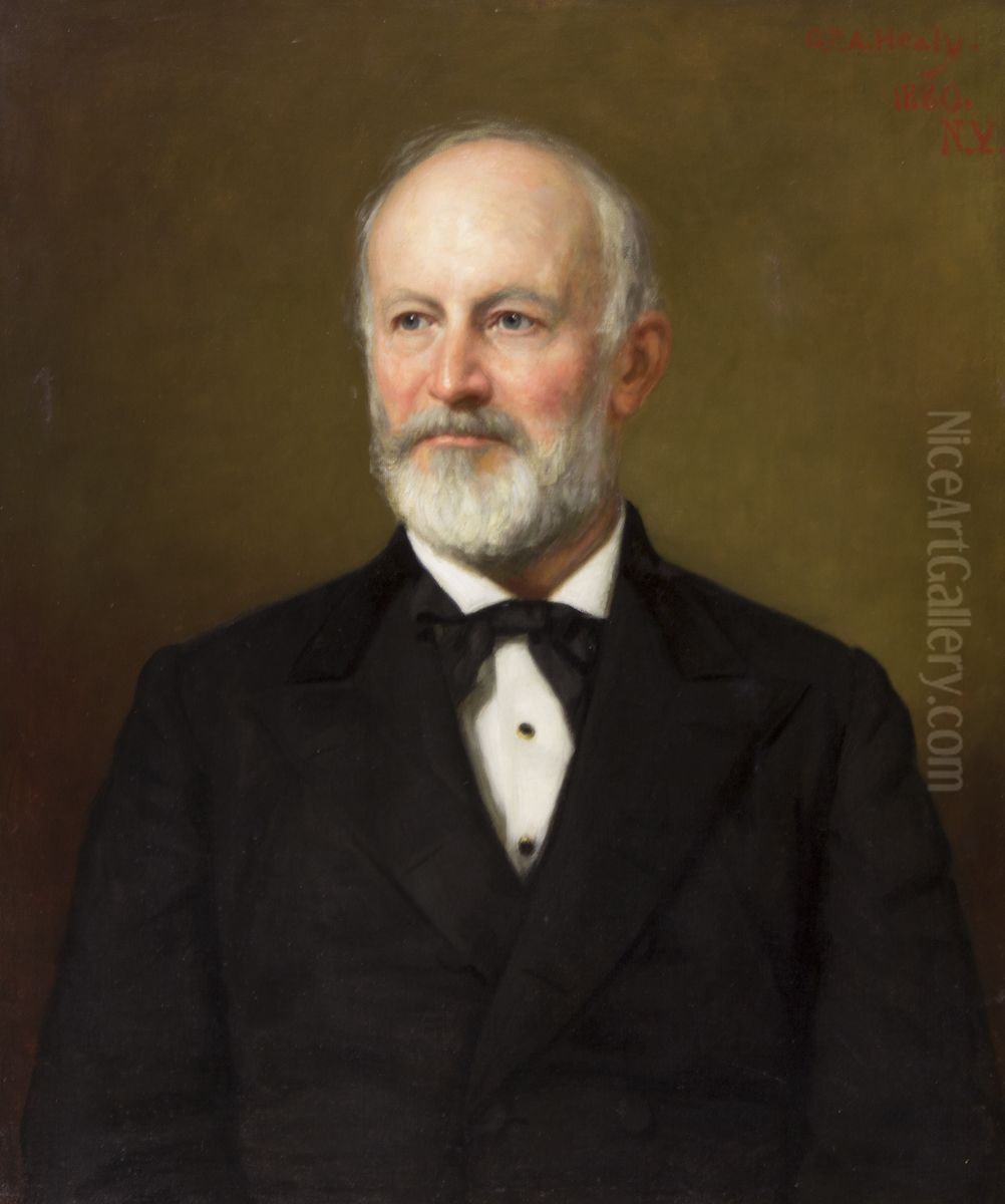 Portrait of a Man. Oil Painting by George Peter Alexander Healy