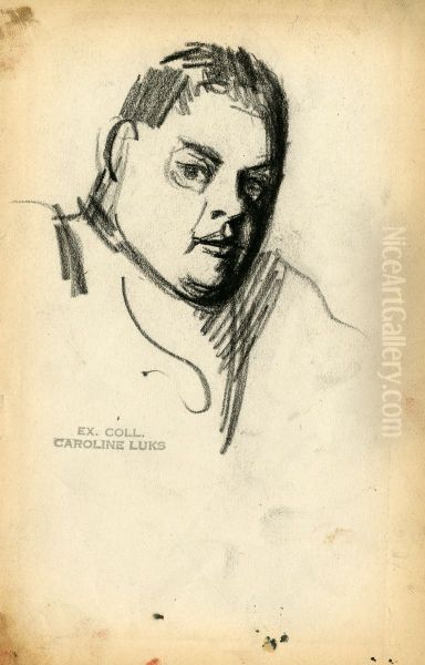 Self-portrait of the artist. Oil Painting by George Luks