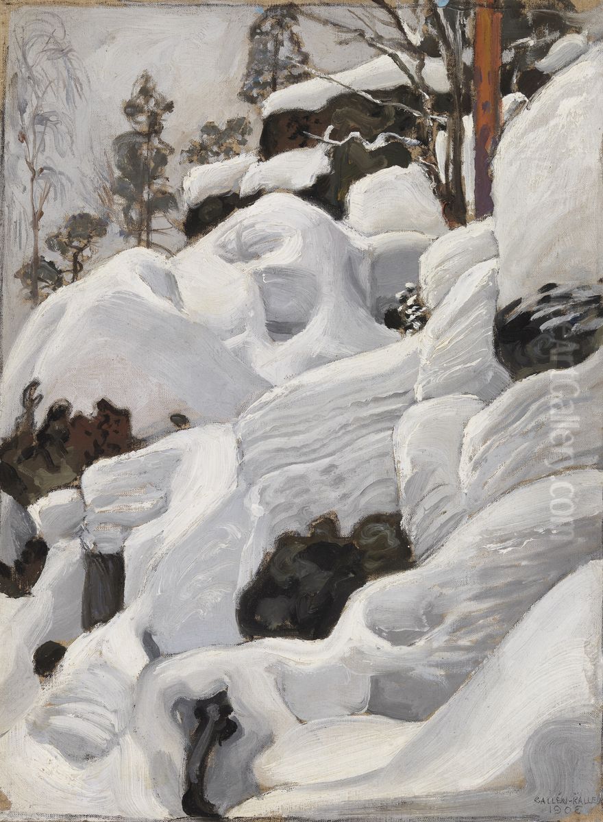 Ilvesluola Oil Painting by Akseli Valdemar Gallen-Kallela