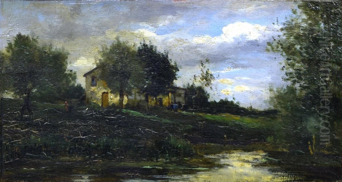 The Brook Oil Painting by Charles-Francois Daubigny