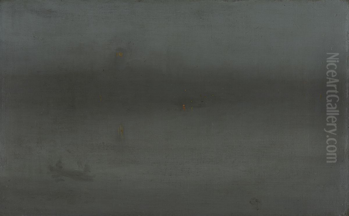 Battersea Reach Oil Painting by James McNeill Whistler