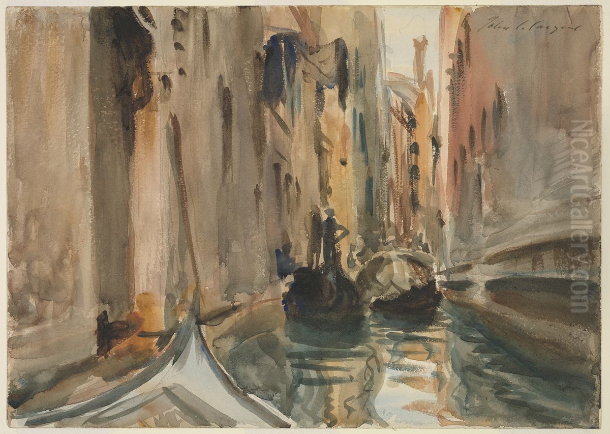 Rio di San Salvatore, Venice Oil Painting by John Singer Sargent
