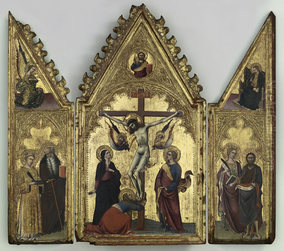 The Crucifixion, with Saints Oil Painting by Andrea Vanni