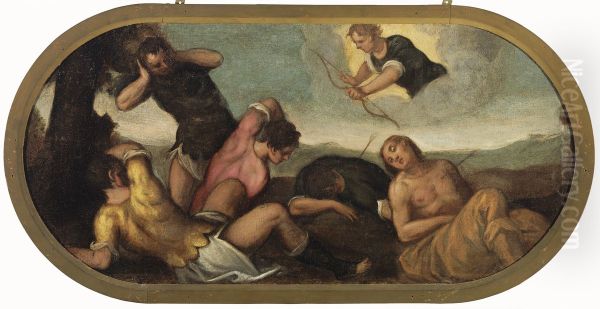 Apollo Shoots the Sons of Niobe Oil Painting by Paolo Veronese