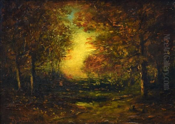 October Evening Oil Painting by Ralph Albert Blakelock