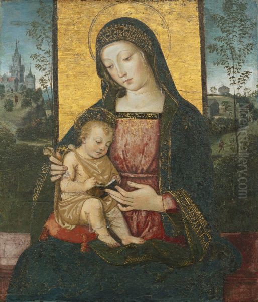 Madonna and Child Oil Painting by Pinturicchio