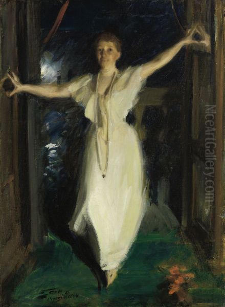 Isabella Stewart Gardner in Venice Oil Painting by Anders Zorn