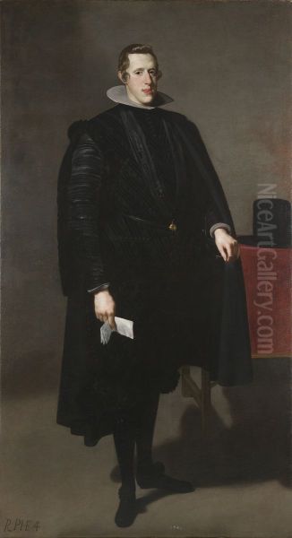 Felip IV dret. Oil Painting by Diego Velazquez