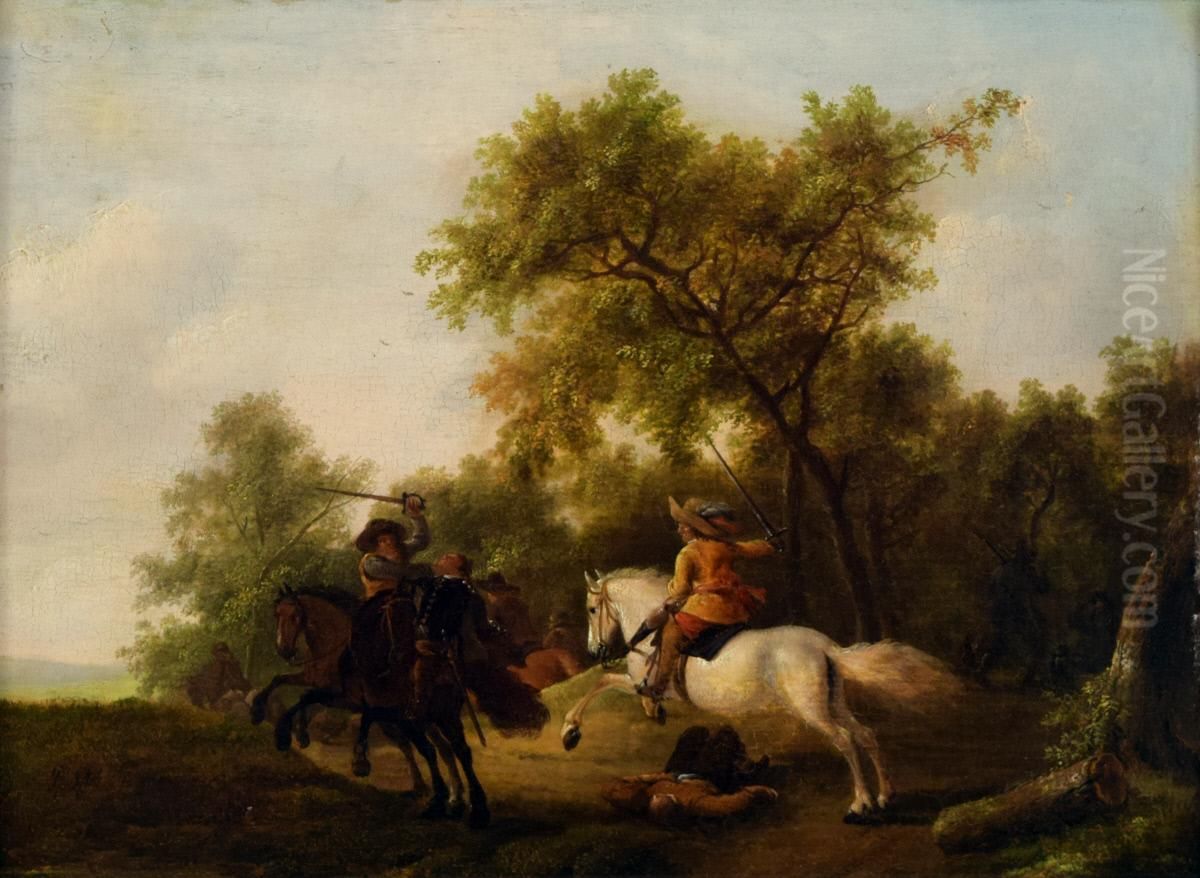 The Combat Oil Painting by Pieter Wouwerman The Combat Oil Painting by Pieter Wouwerman
