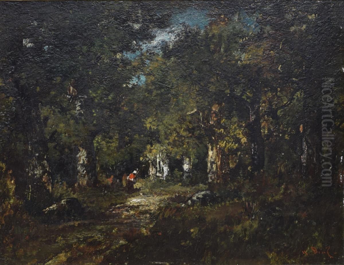 Wood Scene Oil Painting by Narcisse Virgilio Diaz