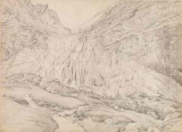 Grindelwaldgletscheren Oil Painting by Thomas Fearnley