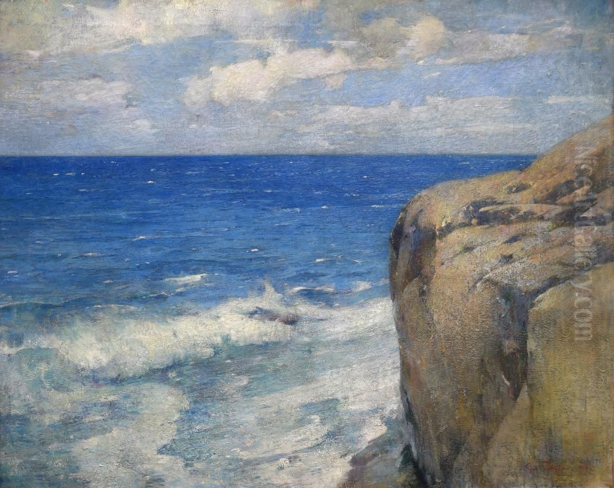 Entrance to the Harbor of St. Thomas Oil Painting by Emil Carlsen