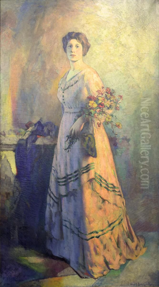 Blue and Gold Oil Painting by Hugh Henry Breckenridge