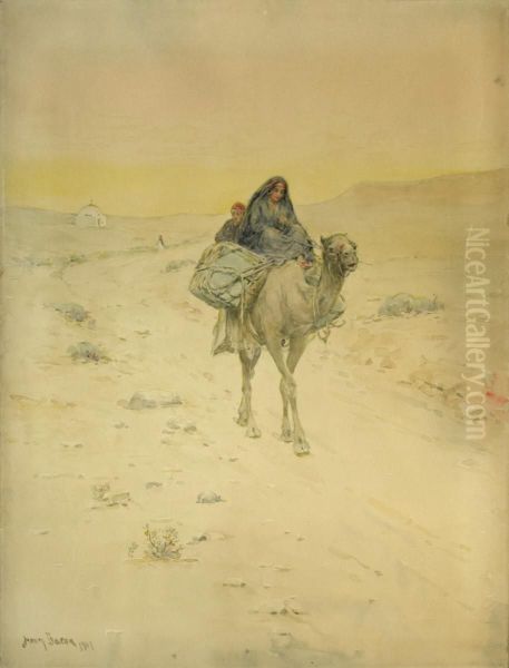 Twilight in the Desert Oil Painting by Henry Bacon